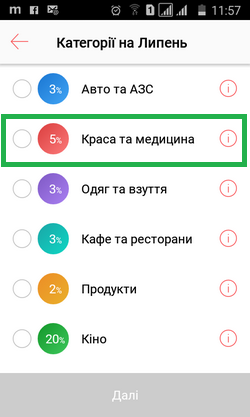 Категории Кэшбека Монобанка _медицина